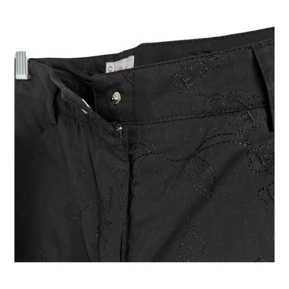 Como Sport Casual Embroidered Pant Size 4 - Picture 6 of 8
